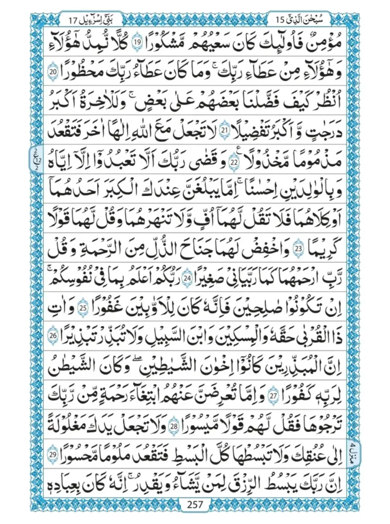 Quran Para 15 Subhanallazi 
