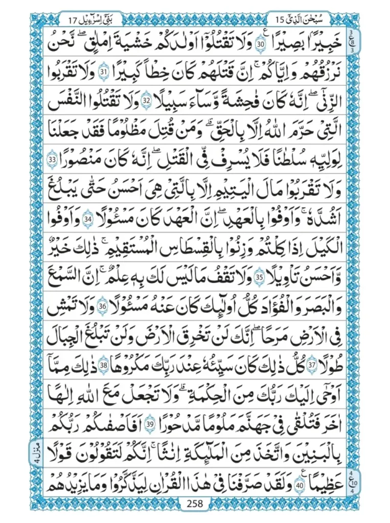 Quran Para 15 Subhanallazi 