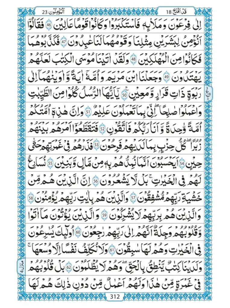 Quran Para 18 Qadd Aflaha 