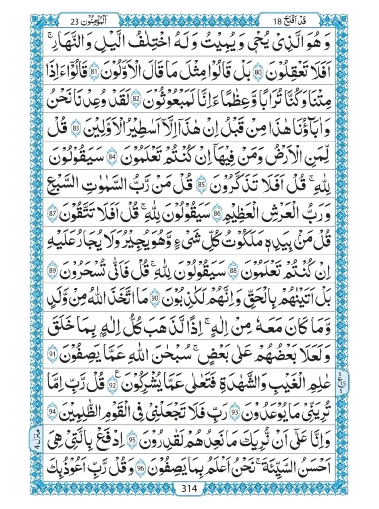Quran Para 18 Qadd Aflaha Read Online PDF 